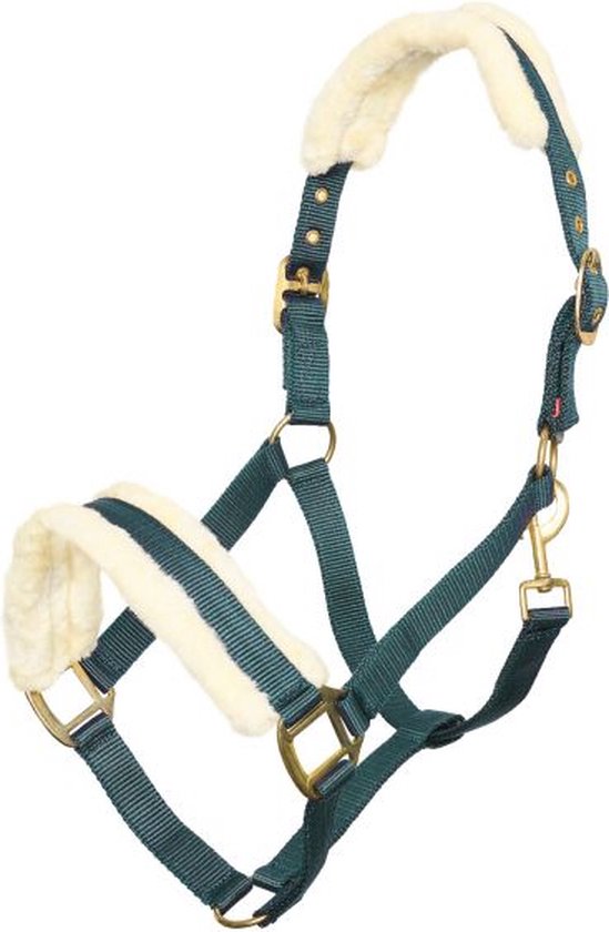 Imperial Riding | Halfter Classic mit Kunstpelz Forest Green | Cob