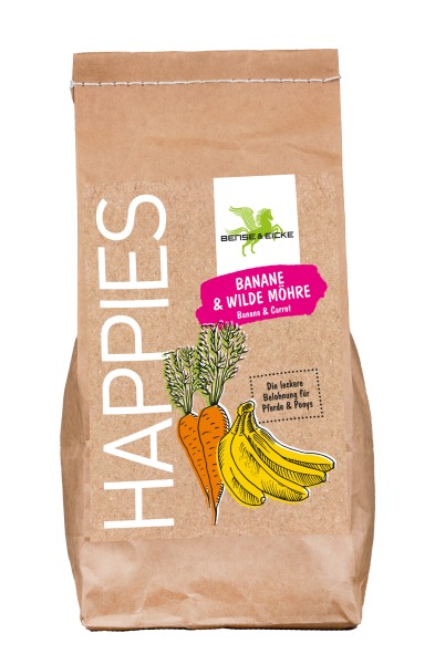 Bense&Eicke | Happies | Banane - Wilde Möhre | 1kg | Natürliche und gesunde Leckerlies